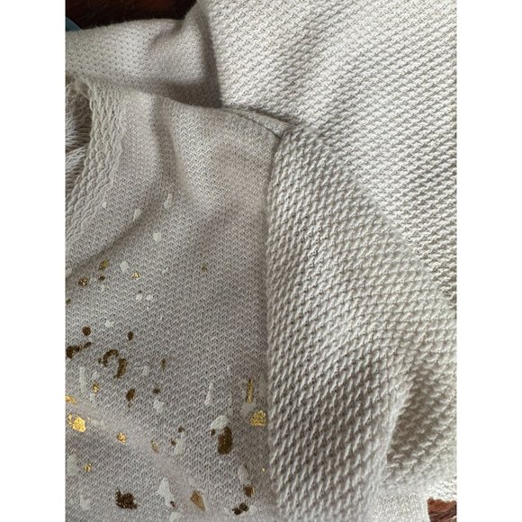 STYLE & CO Holiday Snow Globe Christmas Top Sz M Beige Cotton Blend Blemish - Picture 12 of 16